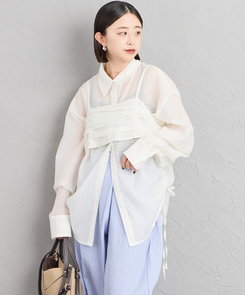 nenom（ネノム）の「[nenom/ネノム] マルチWAY ビスチェセットシャツブラウス（シャツ/ブラウス・レディース・マスタード/ピンク/オフホワイト/ブラック・F）」の16枚目の写真