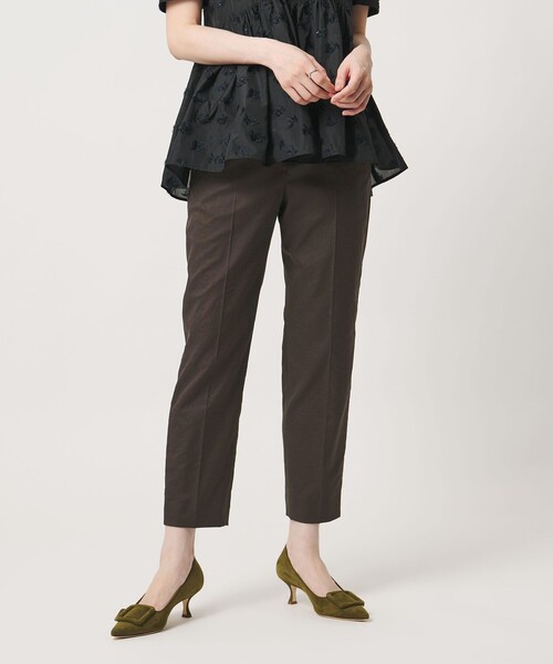 UNITED ARROWS(ユナイテッドアローズ)の「シャイニー スリム パンツ ‐ストレッチ ウォッシャブル‐(スラックス・レディース・ダークブラウン/ブラック/ピンク・42/40/32/38/34/36)」の1枚目の写真