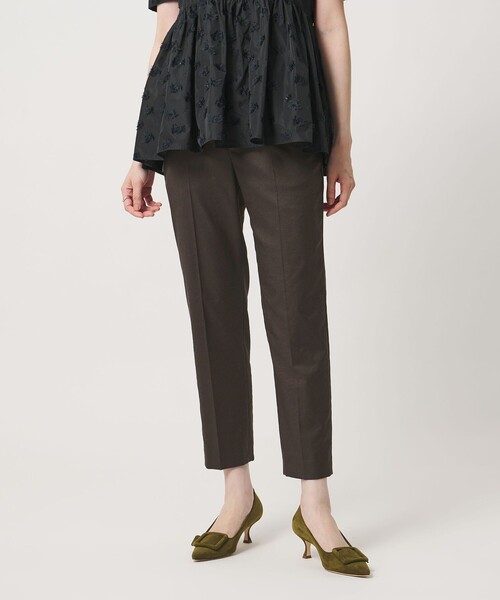UNITED ARROWS(ユナイテッドアローズ)の「シャイニー スリム パンツ ‐ストレッチ ウォッシャブル‐(スラックス・レディース・ダークブラウン/ブラック/ピンク・42/40/32/38/34/36)」の4枚目の写真