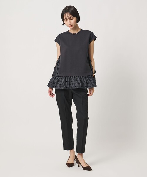 UNITED ARROWS(ユナイテッドアローズ)の「シャイニー スリム パンツ ‐ストレッチ ウォッシャブル‐(スラックス・レディース・ダークブラウン/ブラック/ピンク・42/40/32/38/34/36)」の7枚目の写真