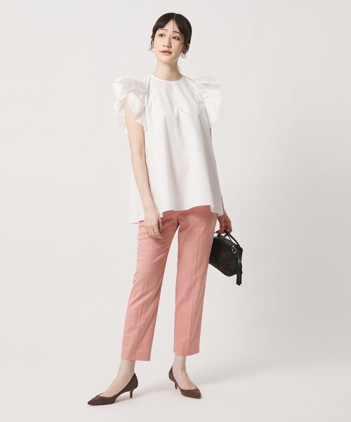 UNITED ARROWS(ユナイテッドアローズ)の「シャイニー スリム パンツ ‐ストレッチ ウォッシャブル‐(スラックス・レディース・ダークブラウン/ブラック/ピンク・42/40/32/38/34/36)」の11枚目の写真