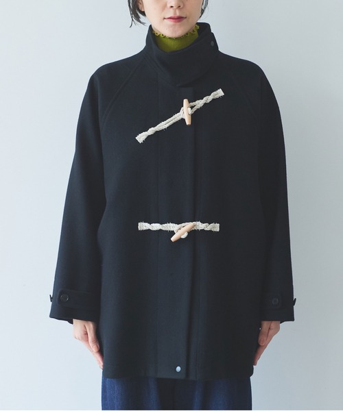 yuni（ユニ　）の「super100 Wool middle　length toggle button coat（ダッフルコート・レディース・アイボリー/ブラック・FREE）」の19枚目の写真