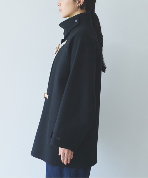 yuni（ユニ　）の「super100 Wool middle　length toggle button coat（ダッフルコート・レディース・アイボリー/ブラック・FREE）」の20枚目の写真