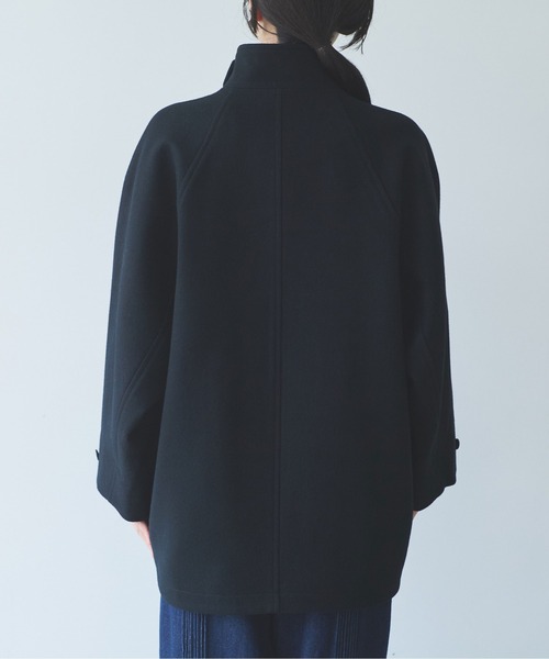yuni（ユニ　）の「super100 Wool middle　length toggle button coat（ダッフルコート・レディース・アイボリー/ブラック・FREE）」の21枚目の写真