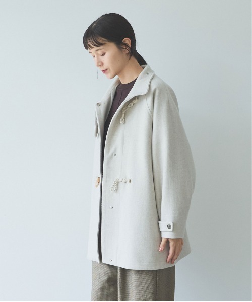 yuni（ユニ　）の「super100 Wool middle　length toggle button coat（ダッフルコート・レディース・アイボリー/ブラック・FREE）」の13枚目の写真