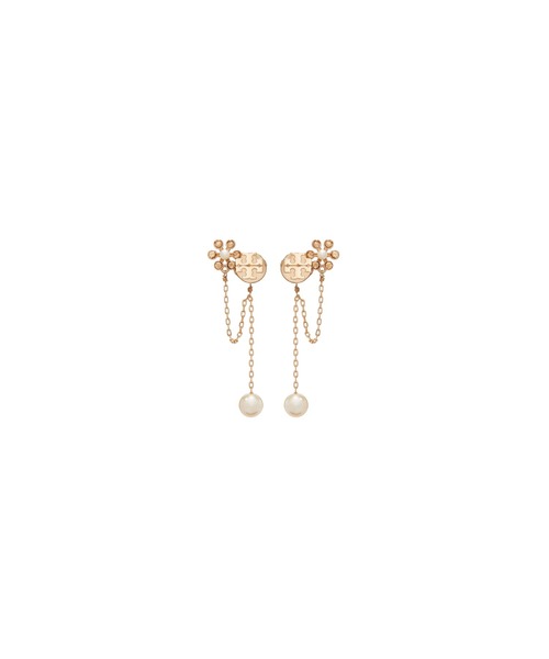 TORY BURCH(トリーバーチ)の「ムーンダンス パール チェーン ピアス(ピアス(両耳用)・レディース・ゴールド系・ONE SIZE)」の1枚目の写真