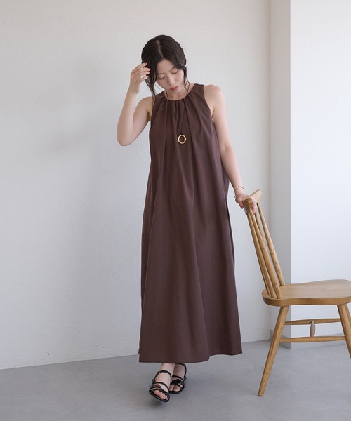 raffime(ラフィミー)の「【Raffime】バックデザインアメスリワンピース(ワンピース・レディース・ホワイト系その他/ダークブラウン・フリー)」の7枚目の写真