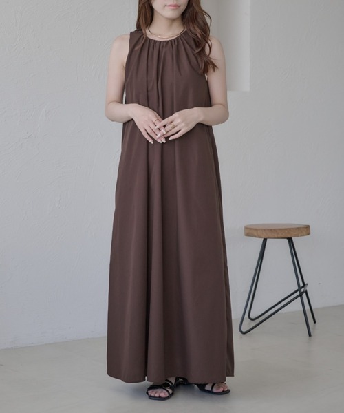 raffime(ラフィミー)の「【Raffime】バックデザインアメスリワンピース(ワンピース・レディース・ホワイト系その他/ダークブラウン・フリー)」の5枚目の写真