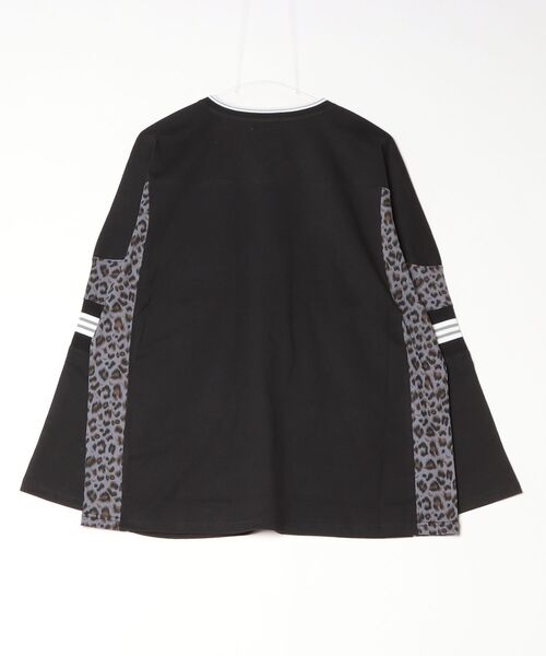 ROSE BUD(ローズバッド)の「OKIRAKU×ROSEBUD/LEOPARD PANEL FOOTBALL TOP(Tシャツ/カットソー・レディース・ブラック/オフホワイト・ONE SIZE)」の12枚目の写真