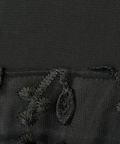 LAVEANGE（ラビアンジェ）の「チュール刺繍切替ワンピース｜ロング丈/オケージョン/結婚式/二次会/お呼ばれ（ワンピース・レディース・オレンジ/ブラック・M/LL/3L/4L/5L）」の15枚目の写真