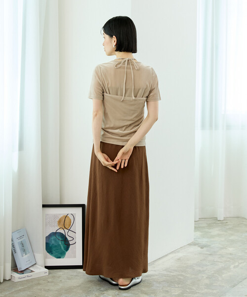 FREAK'S STORE(フリークスストア)の「シアーベロアTシャツセット/シアーTシャツ(Tシャツ/カットソー・レディース・ブラック/コーラルピンク/ナチュラル・フリ-)」の16枚目の写真