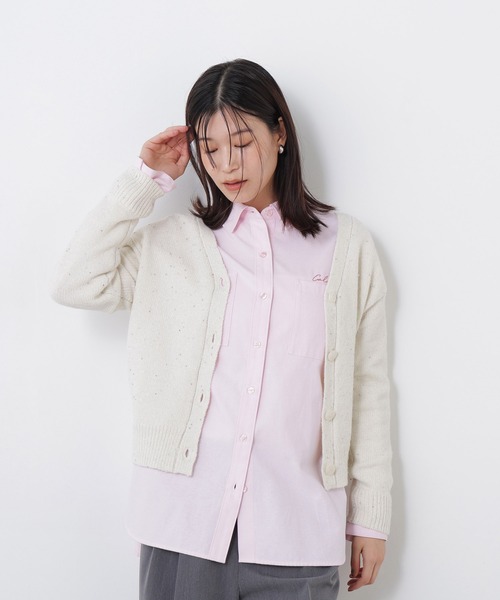 N.(N. Natural Beauty Basic)(エヌエヌナチュラルビューティーベーシック)の「カラービーズミックスカーディガン(カーディガン/ボレロ・レディース・レッド系その他2/ホワイト系その他/ブラウン系その他・FREE)」の5枚目の写真
