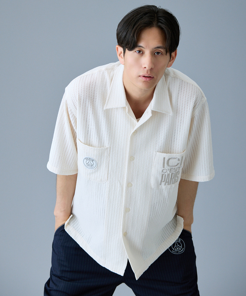 PARIS SAINT-GERMAIN（パリサンジェルマン）の「【Paris Saint-Germain / パリ・サン＝ジェルマン】 JP CREST PATCH SHIRT（シャツ/ブラウス・メンズ・ホワイト/ブラック・MEDIUM/LARGE）」の7枚目の写真