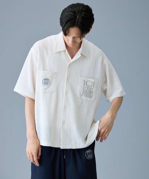 PARIS SAINT-GERMAIN（パリサンジェルマン）の「【Paris Saint-Germain / パリ・サン＝ジェルマン】 JP CREST PATCH SHIRT（シャツ/ブラウス・メンズ・ホワイト/ブラック・MEDIUM/LARGE）」の8枚目の写真