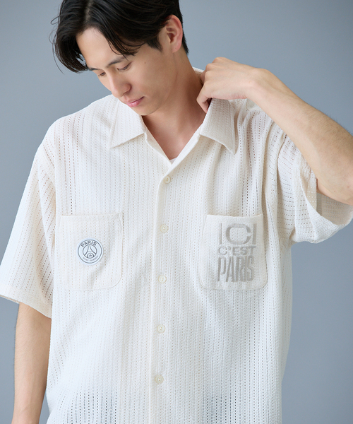 PARIS SAINT-GERMAIN（パリサンジェルマン）の「【Paris Saint-Germain / パリ・サン＝ジェルマン】 JP CREST PATCH SHIRT（シャツ/ブラウス・メンズ・ホワイト/ブラック・MEDIUM/LARGE）」の9枚目の写真