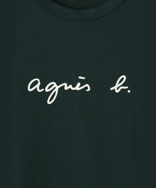 agnes b.(アニエスベー)の「メンズ ロゴ プリント 半袖 Tシャツ "Brando"(Tシャツ/カットソー・メンズ・グリーン・2/3/1)」の6枚目の写真
