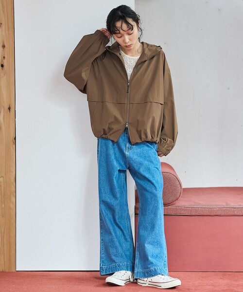 coen(コーエン)の「【撥水/ストレッチ/UVカット】C.mt パッカブルマウンテンパーカー(マウンテンパーカー・レディース・オフホワイト/ブラウン/オリーブ/ブラック・L/M)」の18枚目の写真