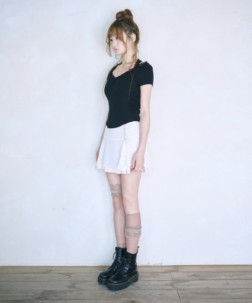 REISE MIYA（レイズミヤ）の「リリシフォンミニスカート[アイボリー]（スカート・レディース・その他・SMALL/MEDIUM）」の4枚目の写真
