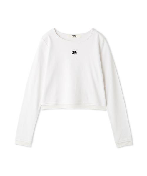FURFUR(ファーファー)の「PlaX(TM)ロングスリーブカットトップス〈抗菌〉(Tシャツ/カットソー・レディース・サックスブルー/レッド/ホワイト/ネイビー・F)」の2枚目の写真