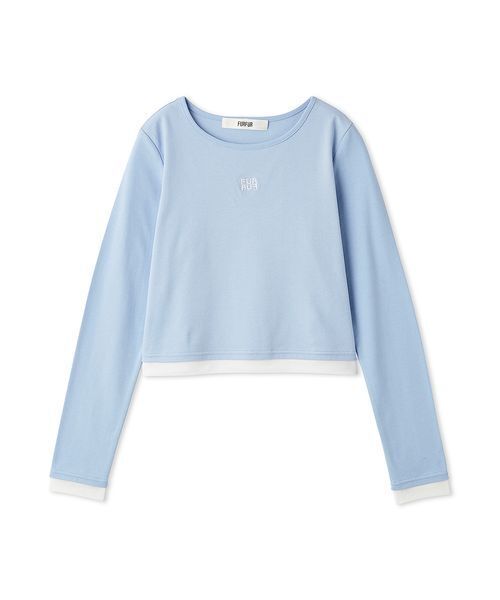 FURFUR(ファーファー)の「PlaX(TM)ロングスリーブカットトップス〈抗菌〉(Tシャツ/カットソー・レディース・サックスブルー/レッド/ホワイト/ネイビー・F)」の5枚目の写真