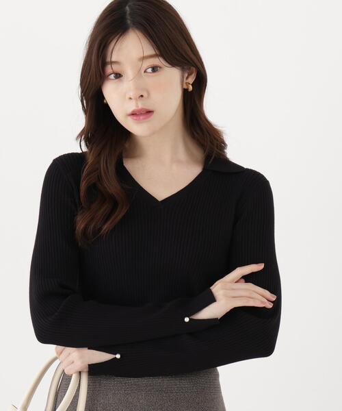 PROPORTION BODY DRESSING(プロポーションボディドレッシング)の「レディースキッパーリブニット / 1216270912(ニット/セーター・レディース・ブラック/ホワイト系その他/ボルドー・FREE)」の9枚目の写真