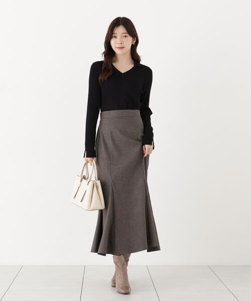 PROPORTION BODY DRESSING(プロポーションボディドレッシング)の「レディースキッパーリブニット / 1216270912(ニット/セーター・レディース・ブラック/ホワイト系その他/ボルドー・FREE)」の10枚目の写真