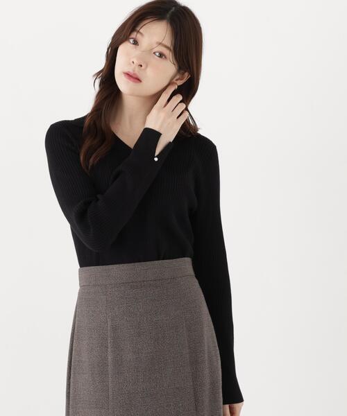 PROPORTION BODY DRESSING(プロポーションボディドレッシング)の「レディースキッパーリブニット / 1216270912(ニット/セーター・レディース・ブラック/ホワイト系その他/ボルドー・FREE)」の13枚目の写真