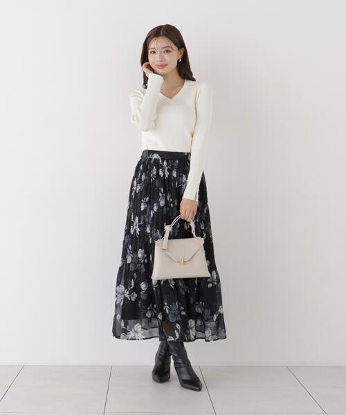 PROPORTION BODY DRESSING(プロポーションボディドレッシング)の「レディースキッパーリブニット / 1216270912(ニット/セーター・レディース・ブラック/ホワイト系その他/ボルドー・FREE)」の19枚目の写真
