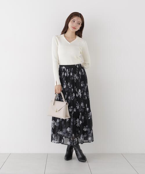 PROPORTION BODY DRESSING(プロポーションボディドレッシング)の「レディースキッパーリブニット / 1216270912(ニット/セーター・レディース・ブラック/ホワイト系その他/ボルドー・FREE)」の20枚目の写真