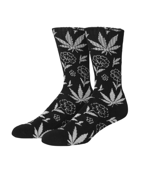 HUF（ハフ）の「PLANTLIFE PORCELAIN SOCKS（ソックス/靴下・メンズ・ブラック/ホワイト・O/S）」の2枚目の写真