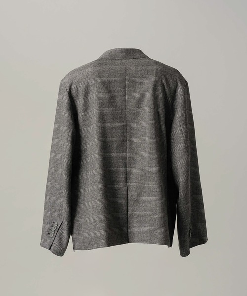 MAISON SPECIAL(メゾンスペシャル)の「《UNISEX》ツイーディーシャドウチェックプライムオーバーダブルブレストジャケット/Tweedy Shadow Check Prime-Over Double-breasted Jacket【MAISON SPECIAL/メゾンスペシャル】■セットアップ対応■(テーラードジャケット・メンズ・ブラック/チャコールグレー・2/1/0)」の9枚目の写真