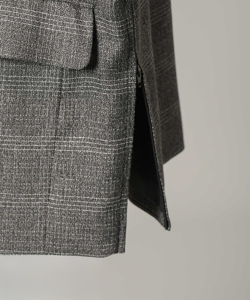 MAISON SPECIAL(メゾンスペシャル)の「《UNISEX》ツイーディーシャドウチェックプライムオーバーダブルブレストジャケット/Tweedy Shadow Check Prime-Over Double-breasted Jacket【MAISON SPECIAL/メゾンスペシャル】■セットアップ対応■(テーラードジャケット・メンズ・ブラック/チャコールグレー・2/1/0)」の11枚目の写真