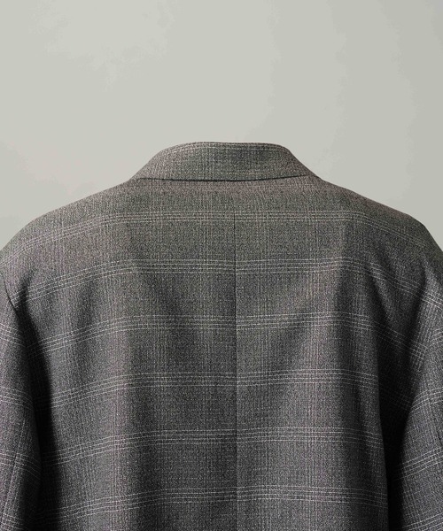 MAISON SPECIAL(メゾンスペシャル)の「《UNISEX》ツイーディーシャドウチェックプライムオーバーダブルブレストジャケット/Tweedy Shadow Check Prime-Over Double-breasted Jacket【MAISON SPECIAL/メゾンスペシャル】■セットアップ対応■(テーラードジャケット・メンズ・ブラック/チャコールグレー・2/1/0)」の12枚目の写真