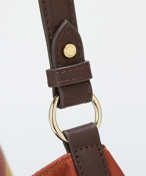 TREASURE TOPKAPI(トレジャートプカピ)の「【TREASURE TOPKAPI】マイルドサテン パフティング ワンショルダーバッグ(ショルダーバッグ・レディース・キャメル/オレンジ/ブラック・FREE)」の12枚目の写真