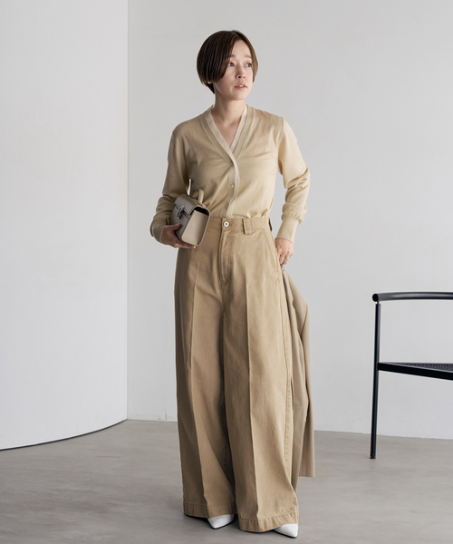 plage(プラージュ)の「Pigment CO パンツ(その他パンツ・レディース・チャコールグレー/ベージュ・38/34/36)」の4枚目の写真