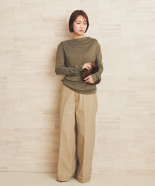 plage(プラージュ)の「Pigment CO パンツ(その他パンツ・レディース・チャコールグレー/ベージュ・38/34/36)」の5枚目の写真