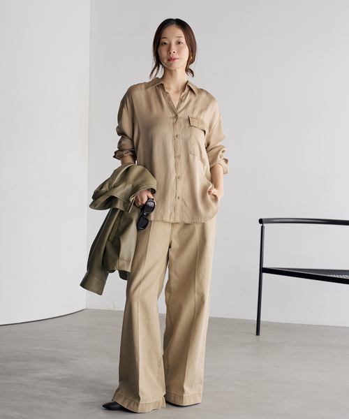 plage(プラージュ)の「Pigment CO パンツ(その他パンツ・レディース・チャコールグレー/ベージュ・38/34/36)」の6枚目の写真