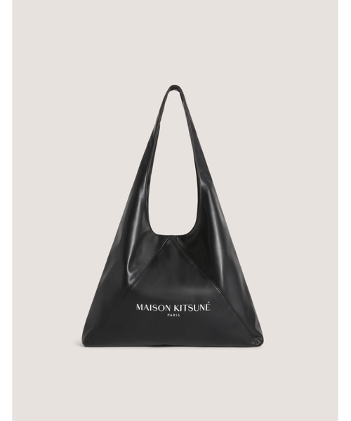 Maison Kitsune(メゾンキツネ)の「TRIANGLE TOTE(トートバッグ・メンズ・ブラック・U)」の1枚目の写真