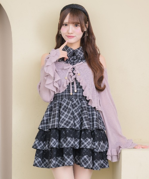 couture BY ROJITA(クチュールバイロジータ)の「オフショルカーディガンセットワンピース(ワンピース・レディース・ブラック/ピンク/ホワイト・FREE)」の12枚目の写真