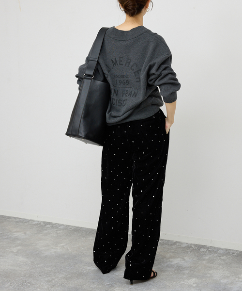 Spick & Span(スピックアンドスパン)の「《WEB限定 / 追加》VIAN / ヴィアン グリッターベルベットイージーパンツ(その他パンツ・レディース・ブラウン/ブラック・38)」の11枚目の写真