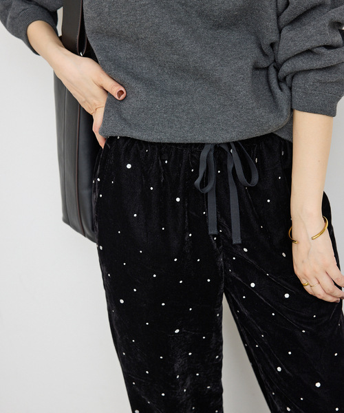 Spick & Span(スピックアンドスパン)の「《WEB限定 / 追加》VIAN / ヴィアン グリッターベルベットイージーパンツ(その他パンツ・レディース・ブラウン/ブラック・38)」の12枚目の写真