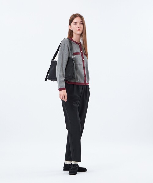 MACKINTOSH PHILOSOPHY(マッキントッシュ フィロソフィー)の「【ROYTON(ロイトン)】コットンニットジャケット(カーディガン/ボレロ・レディース・ダークネイビー/ベージュ/ブラウン系その他2/グレー系その他2・38)」の5枚目の写真