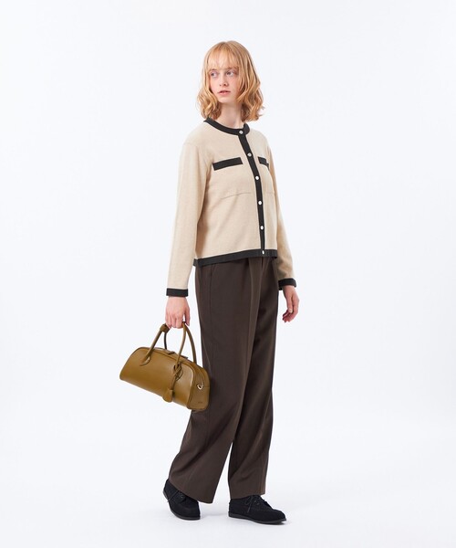 MACKINTOSH PHILOSOPHY(マッキントッシュ フィロソフィー)の「【ROYTON(ロイトン)】コットンニットジャケット(カーディガン/ボレロ・レディース・ダークネイビー/ベージュ/ブラウン系その他2/グレー系その他2・38)」の7枚目の写真