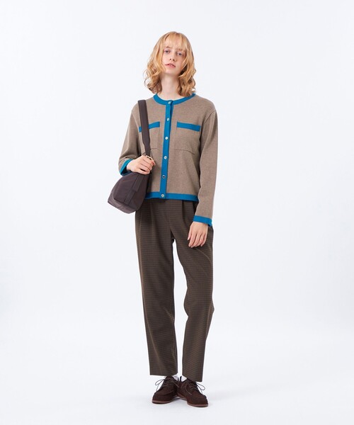 MACKINTOSH PHILOSOPHY(マッキントッシュ フィロソフィー)の「【ROYTON(ロイトン)】コットンニットジャケット(カーディガン/ボレロ・レディース・ダークネイビー/ベージュ/ブラウン系その他2/グレー系その他2・38)」の8枚目の写真