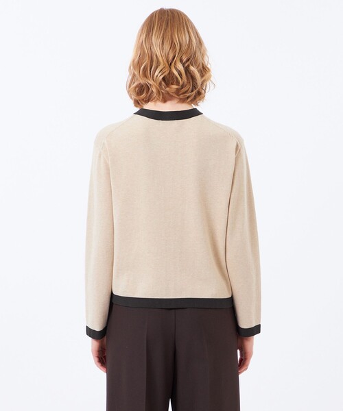 MACKINTOSH PHILOSOPHY(マッキントッシュ フィロソフィー)の「【ROYTON(ロイトン)】コットンニットジャケット(カーディガン/ボレロ・レディース・ダークネイビー/ベージュ/ブラウン系その他2/グレー系その他2・38)」の11枚目の写真