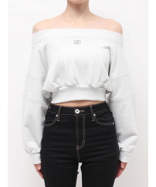 GYDA（ジェイダ）の「Symmetry GYDA short ラメスウェットトップス（Tシャツ/カットソー・レディース・ブラック/オフホワイト・FREE）」の15枚目の写真