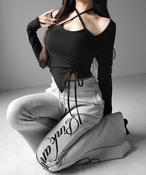 me+em select(ミームセレクト)の「【 3color 】クロスリボンスクエアネック長袖Tシャツ / cross ribbon square neck long sleeve T-shirts(Tシャツ/カットソー・レディース・ブラック/グレー/ホワイト・FREE)」の17枚目の写真