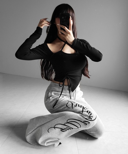 me+em select(ミームセレクト)の「【 3color 】クロスリボンスクエアネック長袖Tシャツ / cross ribbon square neck long sleeve T-shirts(Tシャツ/カットソー・レディース・ブラック/グレー/ホワイト・FREE)」の19枚目の写真