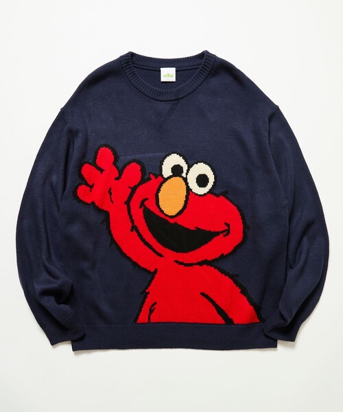 SESAME STREET(セサミストリート)の「限定展開 SESAME STREET KNIT / セサミストリート クルーネックニット(ニット/セーター・メンズ・ネイビー/オフホワイト・X-LARGE/LARGE/MEDIUM)」の3枚目の写真