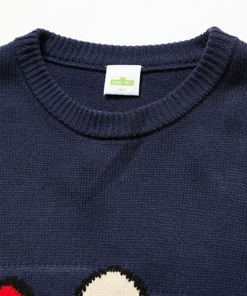SESAME STREET(セサミストリート)の「限定展開 SESAME STREET KNIT / セサミストリート クルーネックニット(ニット/セーター・メンズ・ネイビー/オフホワイト・X-LARGE/LARGE/MEDIUM)」の5枚目の写真